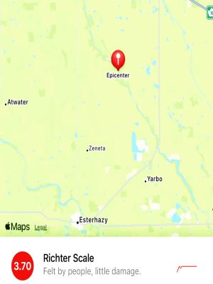 Earthquake in Esterhazy Registers 3.7 Magnitude