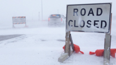 Driving on closed roads is illegal