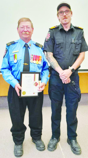 35 years of fire service recognized by MAFC
