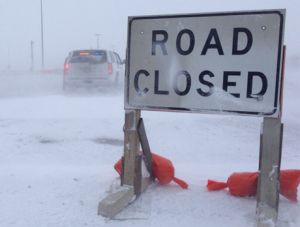 Driving on closed roads can net you a fine
