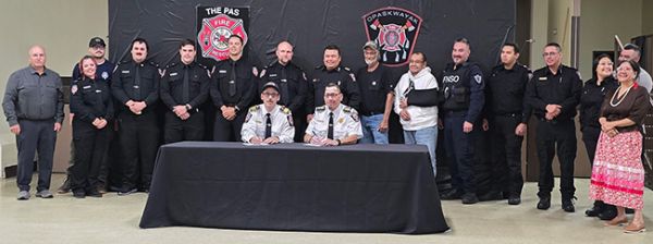 The Pas and OCN Fire Departments sign Mutual Aid Agreement