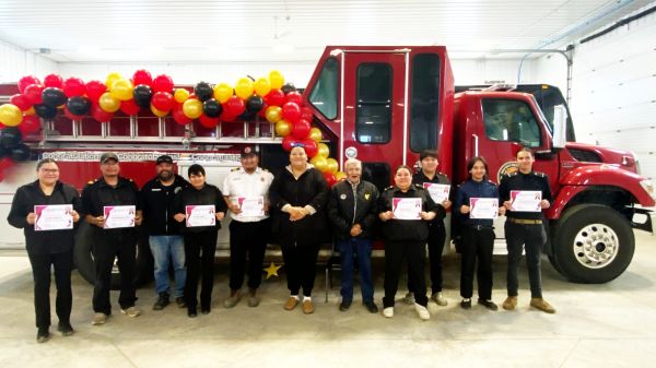 Waywayseecappo firefighters celebrate completion of basic skills training