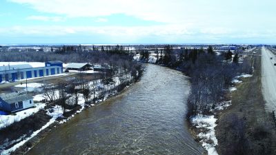 Ice breaks, river flows
