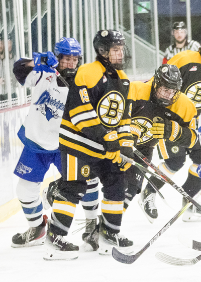 Sage Dela Cruz, 19, in action against the Parkland Rangers has ties to Dauphin.